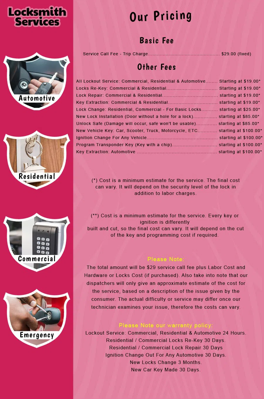 Haddon Heights NJ Locksmith Store Haddon Heights, NJ 856-413-5179 - price-list-c-18